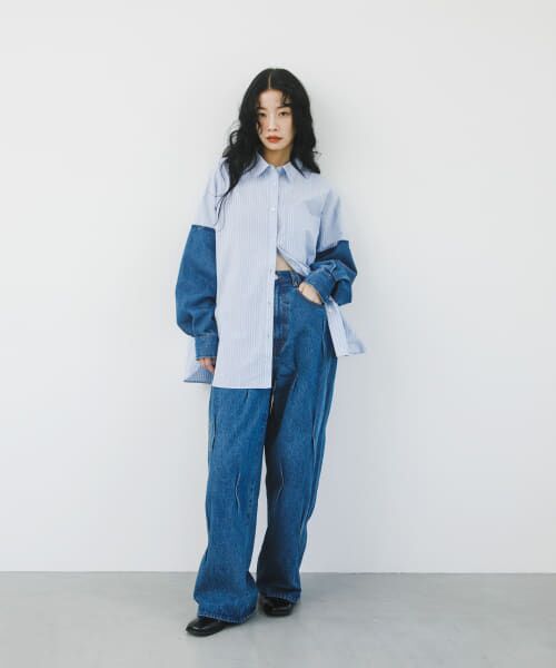 タックWIDEデニム （デニムパンツ）｜＊＊KBF / ケービーエフ