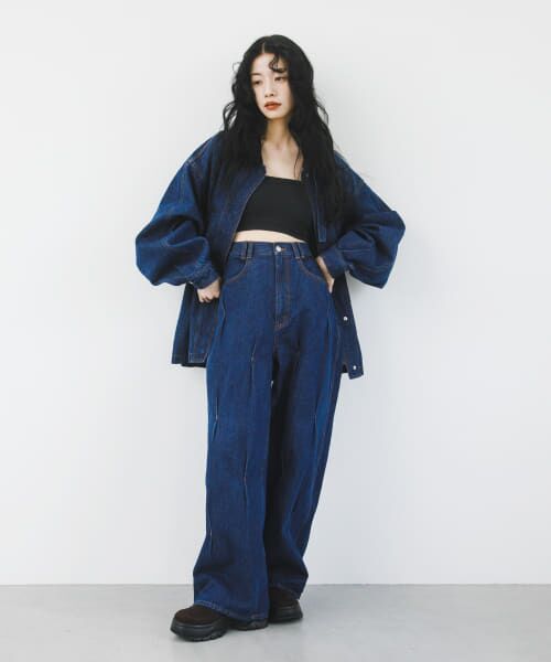 KBF タック WIDE デニム 36 タックWIDEデニム（デニムパンツ）｜KBF（ケイビーエフ）の