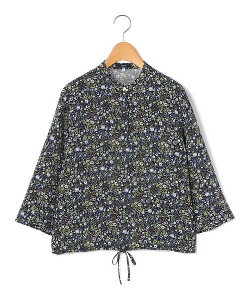 KEITH Lサイズ / キースエルサイズ シャツ・ブラウス | 【Lサイズ】Garden Bloomsブラウス（ネイビー）