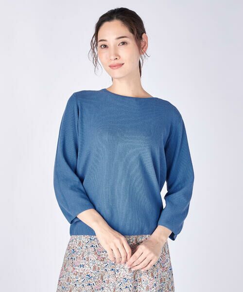KEITH Lサイズ / キースエルサイズ ニット・セーター | 【Lサイズ】モスステッチニット（ブルー）