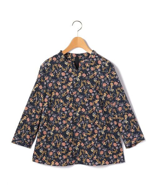 KEITH Lサイズ / キースエルサイズ シャツ・ブラウス | 【Lサイズ】フラワーミューズブラウス（ネイビー）
