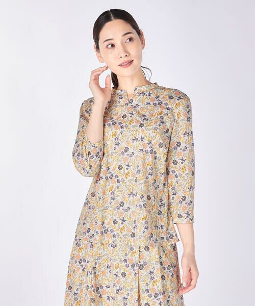 KEITH Lサイズ / キースエルサイズ シャツ・ブラウス | 【Lサイズ】フラワーミューズブラウス（オフホワイト）