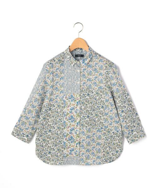 KEITH Lサイズ/キースエルサイズ 【Lサイズ】Anniversary Patchwork Liberty Print Shirt ブルー 44 KEITH Lサイズ/キースエルサイズ 【Lサイズ】Anniversary Patchwork Liberty Print Shirt ブルー 44