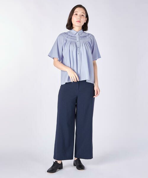 KEITH Lサイズ / キースエルサイズ シャツ・ブラウス | 【Lサイズ】ウェービーローンハーフスリーブブラウス | 詳細1
