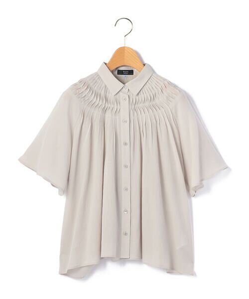 KEITH Lサイズ / キースエルサイズ シャツ・ブラウス | 【Lサイズ】ウェービーローンハーフスリーブブラウス | 詳細4