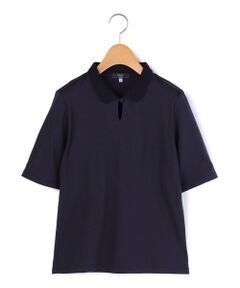 Lサイズ】カラースクエアドットヘンリーネックカットソー