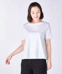 【Lサイズ】クロッシェジャージーカットソー