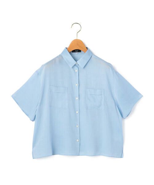 KEITH Lサイズ / キースエルサイズ シャツ・ブラウス | 【Lサイズ】ウォッシャブルキュプラブラウス（ブルー）