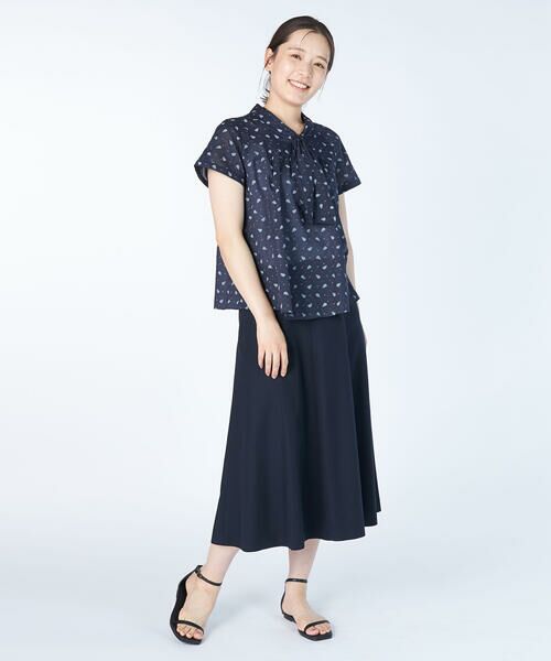 KEITH Lサイズ / キースエルサイズ シャツ・ブラウス | 【Lサイズ】プリントWightリボンブラウス | 詳細1