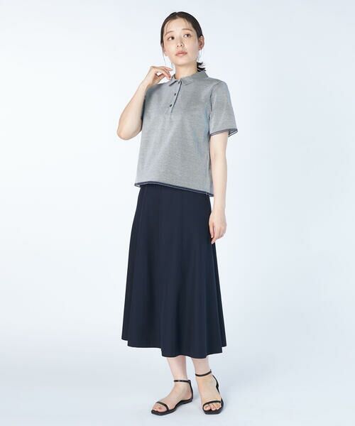 KEITH Lサイズ / キースエルサイズ カットソー | 【Lサイズ】ストライプジャージーポロカラーカットソー | 詳細1