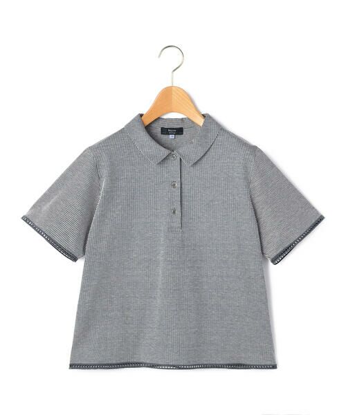 KEITH Lサイズ / キースエルサイズ カットソー | 【Lサイズ】ストライプジャージーポロカラーカットソー | 詳細2