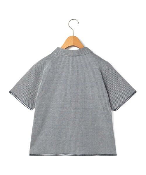 KEITH Lサイズ / キースエルサイズ カットソー | 【Lサイズ】ストライプジャージーポロカラーカットソー | 詳細3