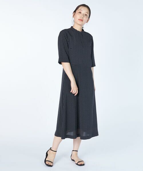 0107 ワンピース antiqua ワンピース アート柄スキッパーワンピース : ZOZOTOWN