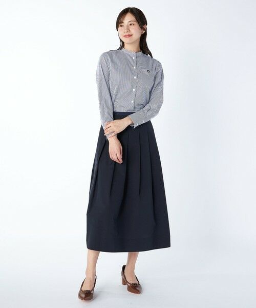 KEITH Lサイズ / キースエルサイズ シャツ・ブラウス | 【Lサイズ】ロンドンストライプスタンドカラーブラウス | 詳細1