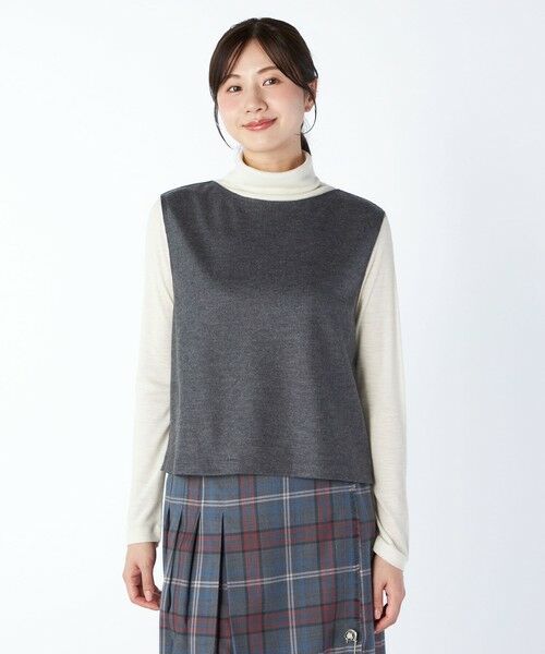 KEITH Lサイズ/キースエルサイズ 【Lサイズ】ウールスムースベスト チャコールグレー 46