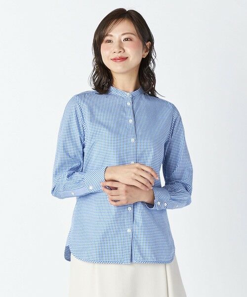 KEITH Lサイズ / キースエルサイズ シャツ・ブラウス | 【Lサイズ】クラシックチェックブラウス（ブルー）