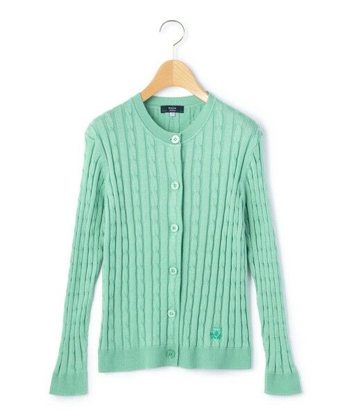 KEITH Lサイズ / キースエルサイズ ニット・セーター | 【Lサイズ】ハイゲージケーブルニットカーディガン（グリーン）