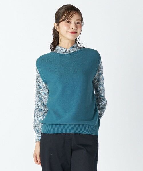 KEITH Lサイズ / キースエルサイズ ニット・セーター | 【Lサイズ】コンパクトコットンニット（ブルー）