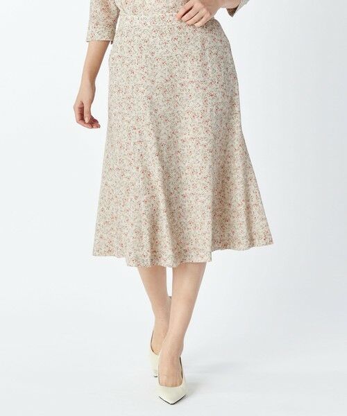 KEITH Lサイズ / キースエルサイズ ミニ・ひざ丈スカート | 【Lサイズ】イングリッシュガーデンスカート(ベージュ)
