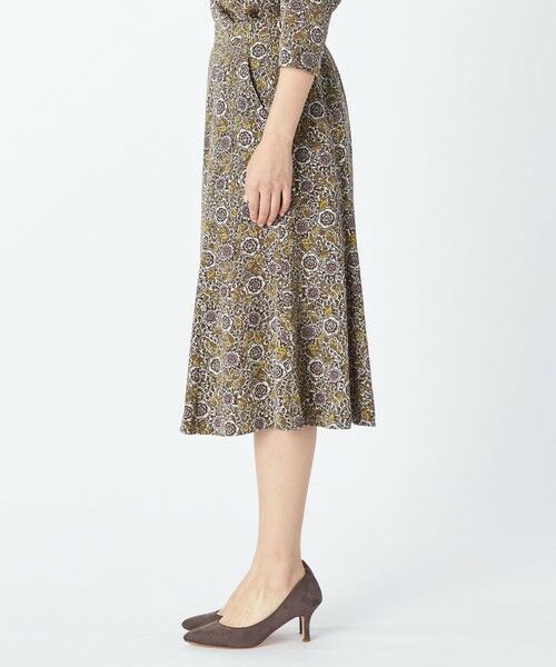 KEITH Lサイズ / キースエルサイズ ミニ・ひざ丈スカート | 【Lサイズ】ウッドカットフラワースカート | 詳細1