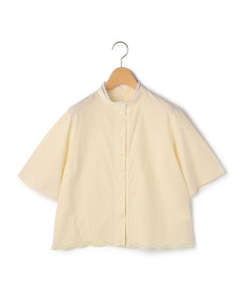 KEITH Lサイズ / キースエルサイズ シャツ・ブラウス | 【Lサイズ】ヘアラインストライプシャツブラウス（イエロー）