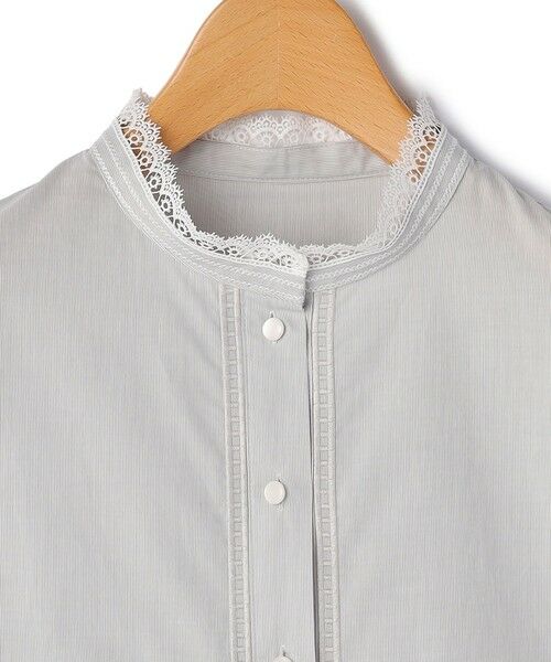 KEITH Lサイズ / キースエルサイズ シャツ・ブラウス | 【Lサイズ】ヘアラインストライプシャツブラウス | 詳細8