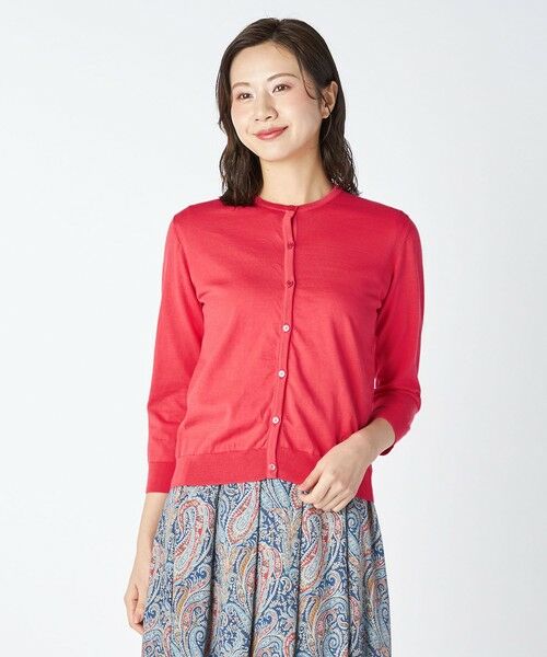 KEITH Lサイズ / キースエルサイズ ニット・セーター | 【Lサイズ】コットンハイゲージニットカーディガン（レッド）