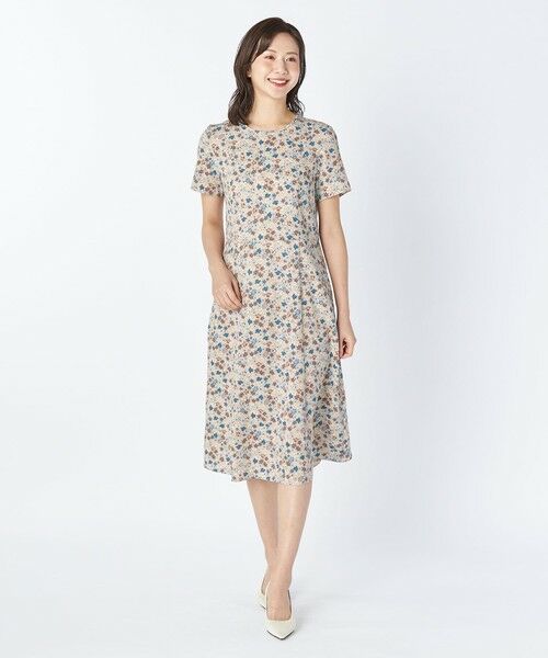 KEITH Lサイズ / キースエルサイズ ドレス | 【Lサイズ】カントリーフラワーワンピース（ベージュ）