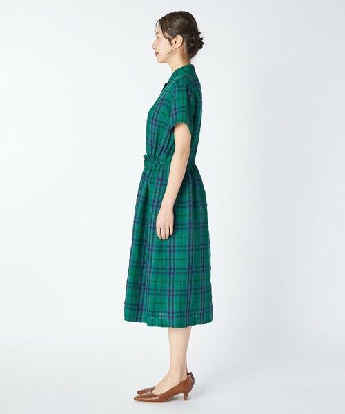 KEITH Lサイズ / キースエルサイズ ドレス | 【Lサイズ】リネンキースチェックワンピース | 詳細1