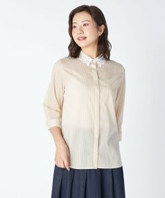 KEITH Lサイズ / キースエルサイズ シャツ・ブラウス | 【Lサイズ】Ｂｒｅｅｚｙストライプブラウス