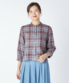 KEITH Lサイズ / キースエルサイズ シャツ・ブラウス | 【Lサイズ】リネンキースチェックブラウス