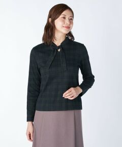 KEITH Lサイズ / キースエルサイズ カットソー | 【Lサイズ】チェックジャージスタンドカラーカットソー