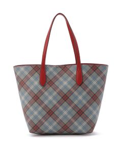 キースチェックライトトート