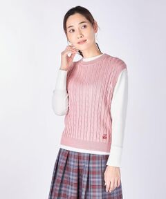 KEITH / キース ニット・セーター | ハイゲージケーブルニットベスト