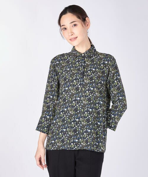 KEITH / キース シャツ・ブラウス | Garden Bloomsブラウス（ネイビー）