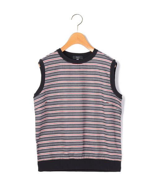 KEITH / キース ニット・セーター | コットンハイゲージニットベスト（ネイビー）