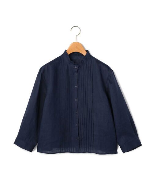 KEITH / キース シャツ・ブラウス | 60/-リネンブラウス（ネイビー）