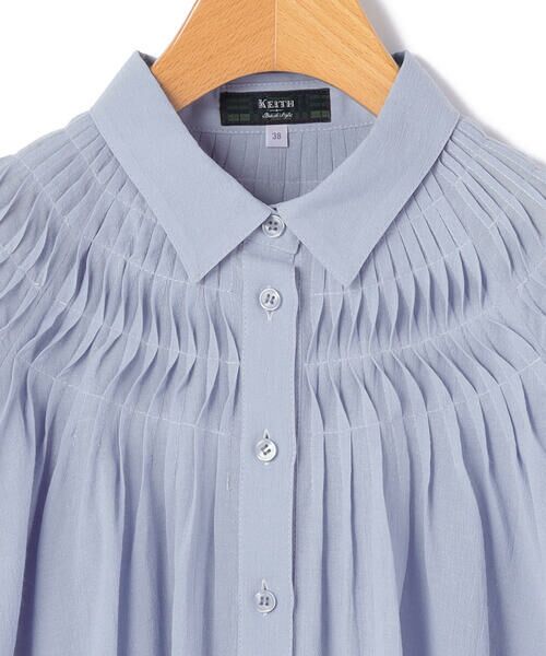 KEITH / キース シャツ・ブラウス | ウェービーローンハーフスリーブブラウス | 詳細2