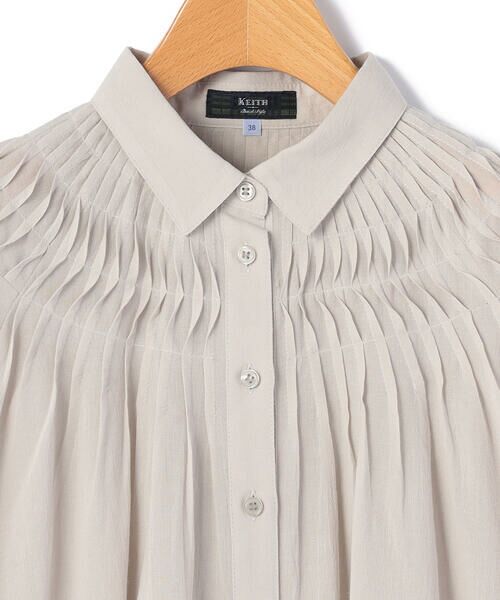 KEITH / キース シャツ・ブラウス | ウェービーローンハーフスリーブブラウス | 詳細6