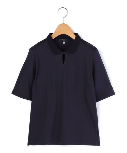 KEITH / キース カットソー | クロッシェジャージーポロカラーカットソー（ネイビー）