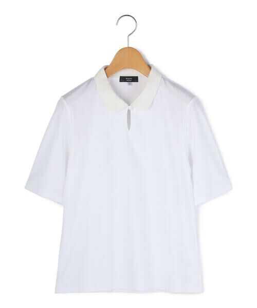 KEITH / キース カットソー | クロッシェジャージーポロカラーカットソー（ホワイト）
