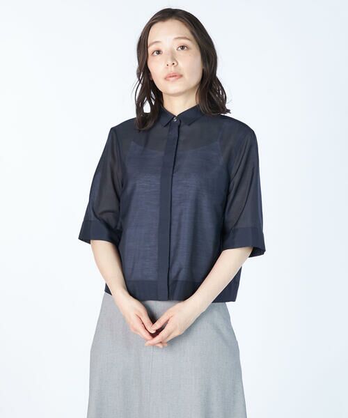 KEITH / キース シャツ・ブラウス | T/Cローンシャツブラウス(ネイビー)