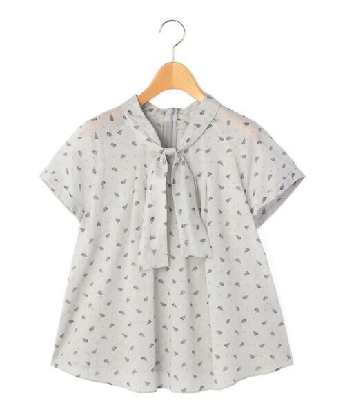 KEITH / キース シャツ・ブラウス | プリントWightリボンブラウス | 詳細4