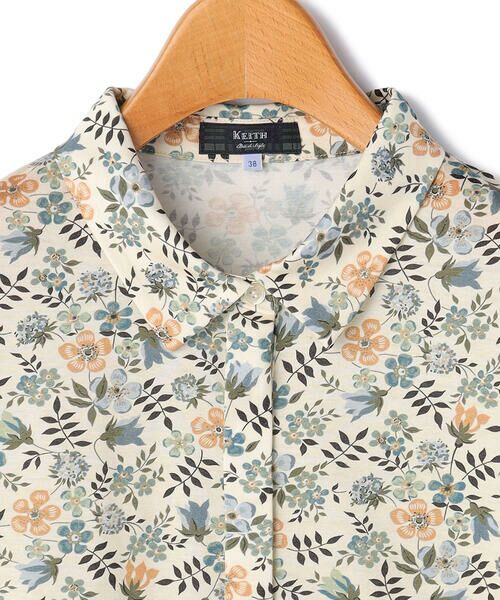 KEITH / キース カットソー | Edenham Border Liberty Print Polo Collar Cut&Sewn | 詳細6