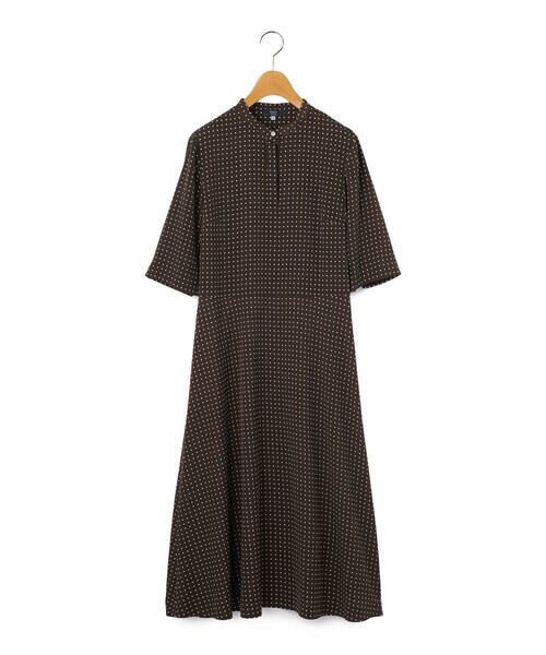 キース　KEITH　グレンチェック　フレアワンピース キース KEITH グレンチェック フレアワンピース 42サイズ XL
