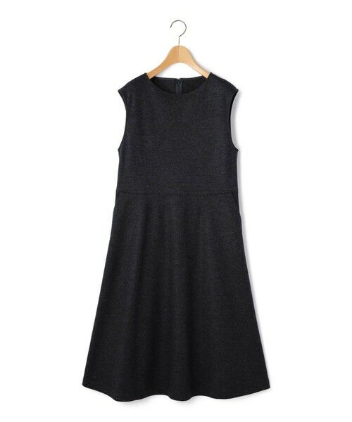 KEITH / キース ドレス | ウールスムースワンピース(チャコールグレー)