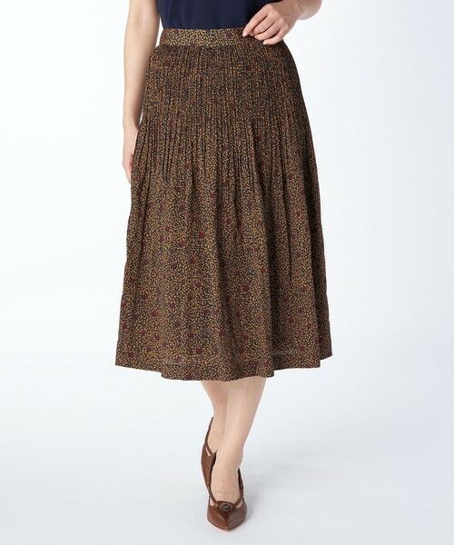 KEITH / キース ミニ・ひざ丈スカート | スモールリーフPtスカート(ネイビー)