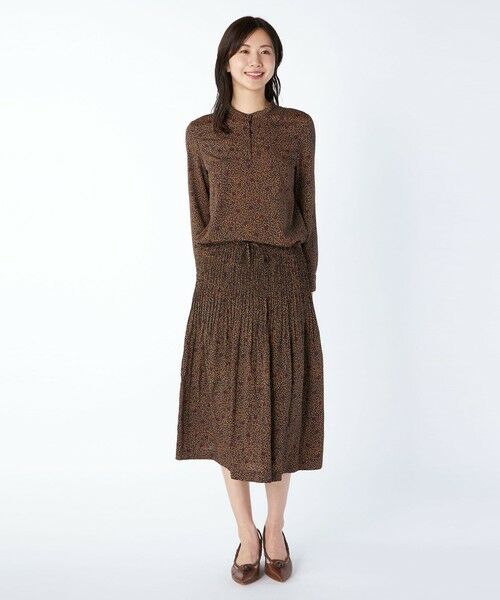 KEITH/キース スモールリーフPtブラウス ネイビー 38 KEITH/キース スモールリーフPtブラウス ネイビー 38