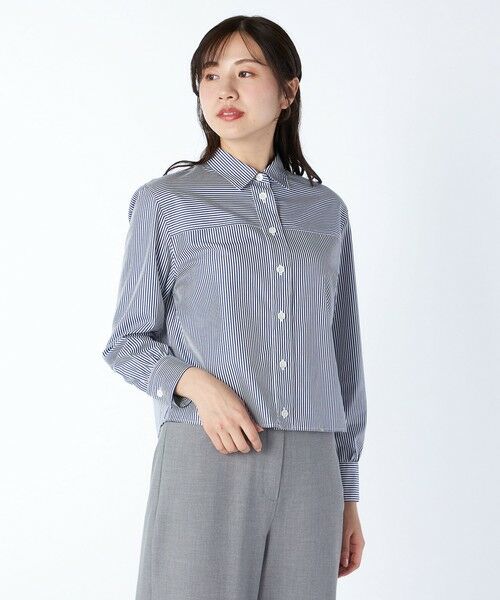KEITH / キース シャツ・ブラウス | ロンドンストライプブラウス(ブルー)