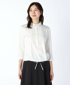 【美品ほぼ新品】 KEITH／キース 綿シルク Ｃ／Ｓローン半袖シャツブラウス 美品ほぼ新品】 KEITH／キース 綿シルク C／Sローン半袖シャツ